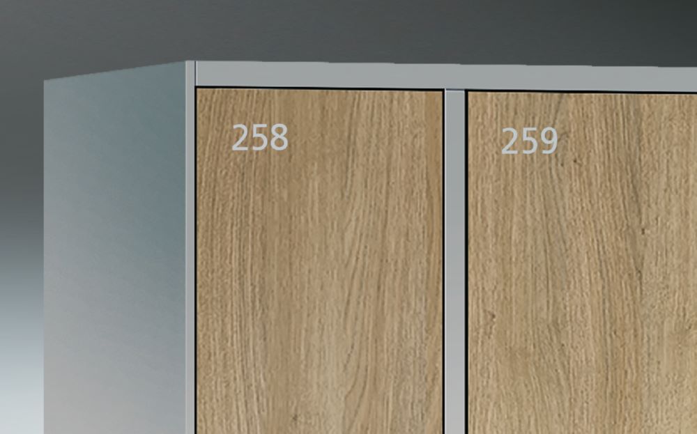 Produktbild C+P Selbstklebende Nummerierung 3 stellig für Garderobenschrank lichtgrau