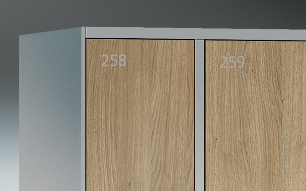 Produktbild C+P Selbstklebende Nummerierung 3 stellig für Garderobenschrank weißaluminium