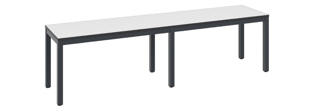 Produktbild C+P Sitzbank für Feuchtraum geeignet weiß schwarzgrau 1500 x 353 x 401 mm bild 2