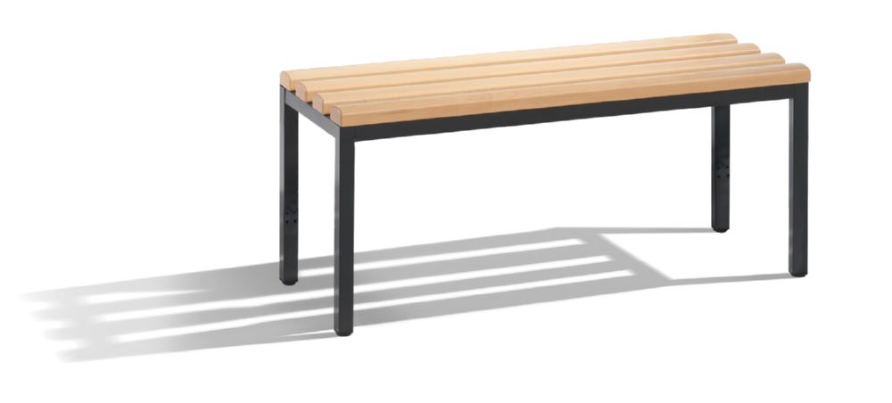 Produktbild C+P Sitzbank für Umkleidekabine schwarzgrau 1000 x 350 x 420 mm