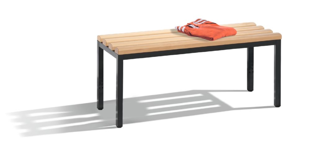 Produktbild C+P Sitzbank für Umkleidekabine schwarzgrau 1000 x 350 x 420 mm bild 2
