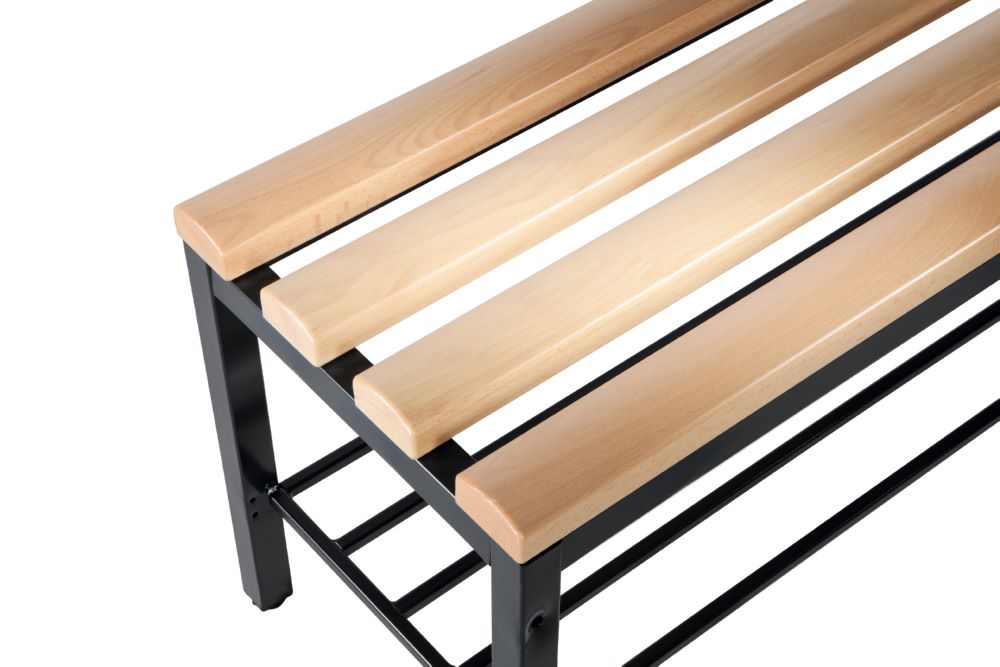 Produktbild C+P Sitzbank für Umkleidekabine schwarzgrau 1000 x 350 x 420 mm bild 3