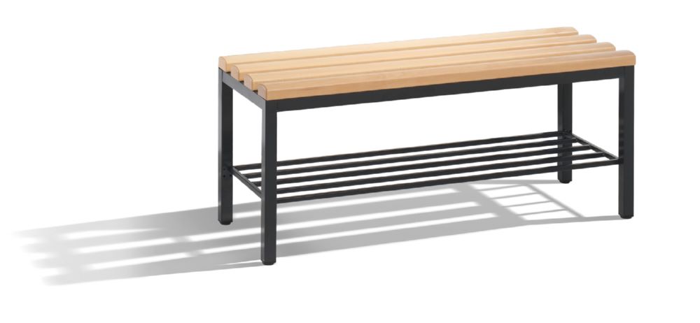Produktbild C+P Sitzbank Umkleidebank schwarzgrau 1000 x 350 x 420 mm
