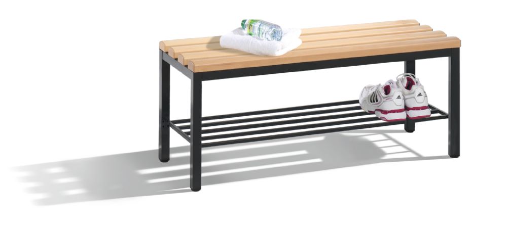 Produktbild C+P Sitzbank Umkleidebank schwarzgrau 1000 x 350 x 420 mm bild 2