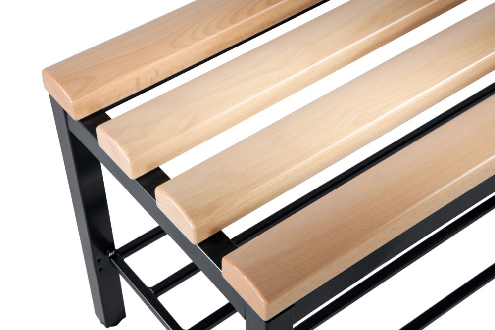 Produktbild C+P Sitzbank Umkleidebank schwarzgrau 1000 x 350 x 420 mm bild 3