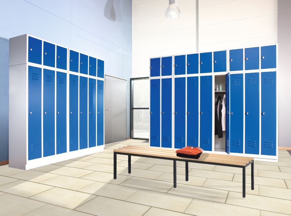 Produktbild C+P Umkleidebank in schwarzgrau buche 1960 x 350 x 420 mm bild 2