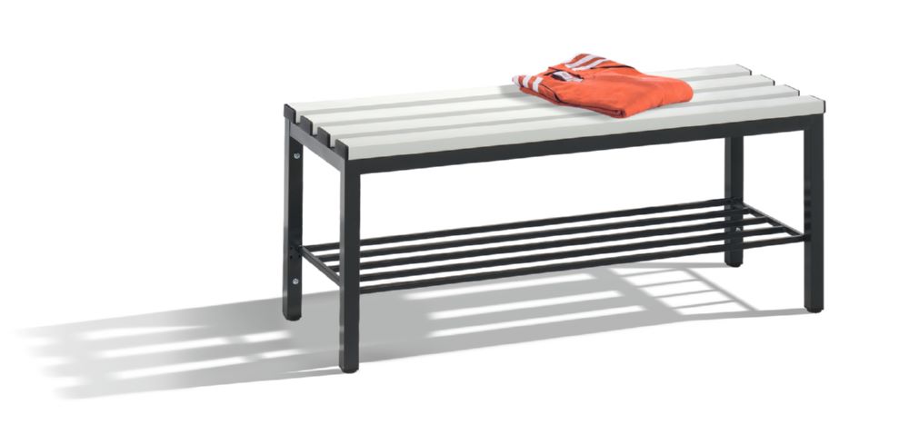 Produktbild C+P Sitzbank Umkleidebank schwarzgrau lichtgrau schwarzgrau 1000 x 350 x 420 mm bild 2