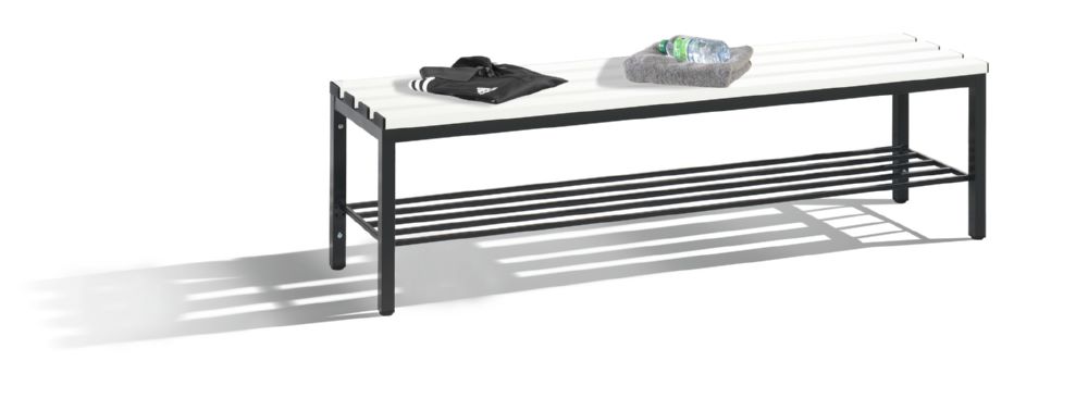 Produktbild C+P Sitzbank mit Banklatten in weiß 1500 x 350 x 420 mm bild 2