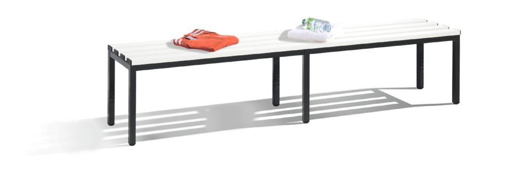 Produktbild C+P Sitzbank schwarzgrau reinweiß 1960 x 350 x 420 mm bild 2