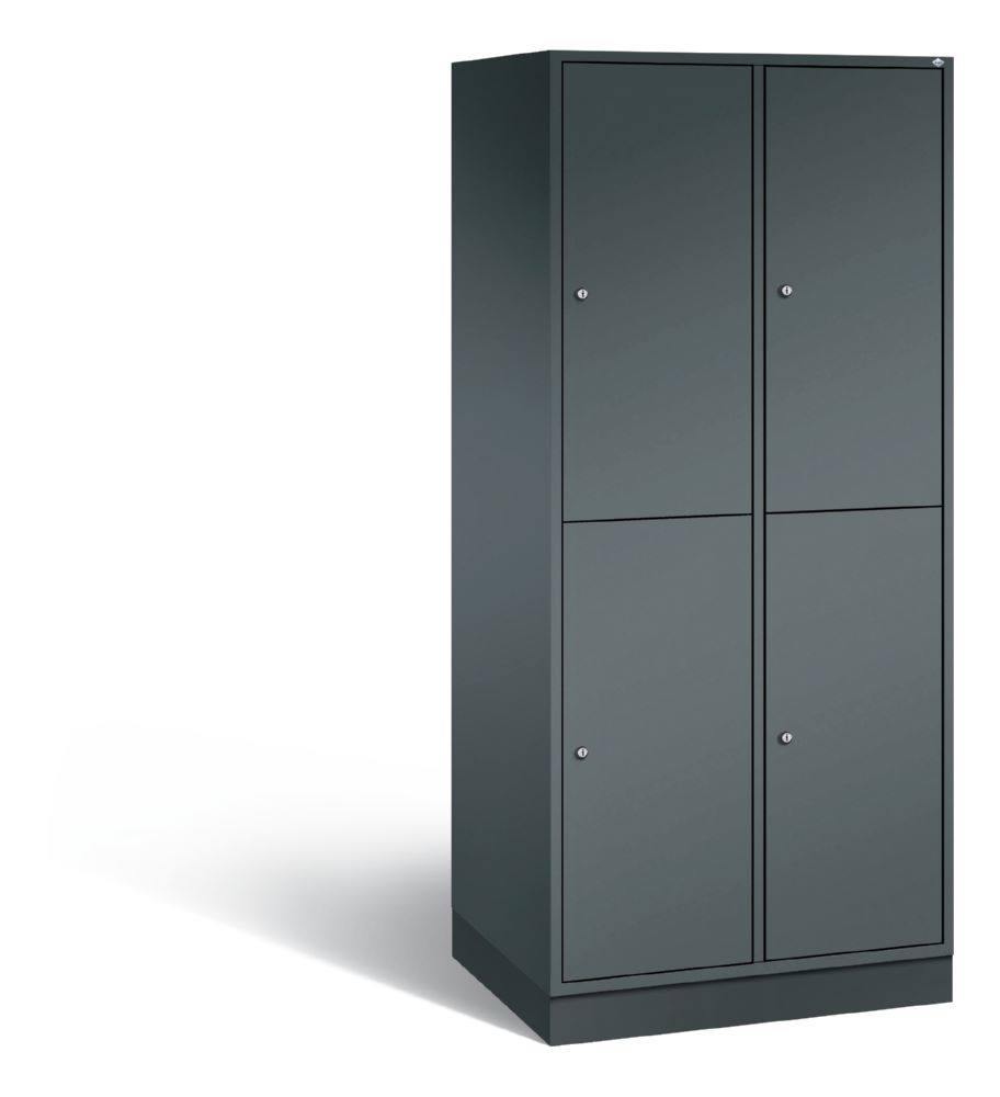 Produktbild C+P Garderobenspind doppelstöckig Intro 2 Abteile 1950 x 820 x 590 mm anthrazit