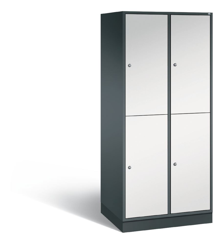 Produktbild C+P Garderobenspind doppelstöckig Intro 1950 x 820 x 590 mm anthrazit lichtgrau