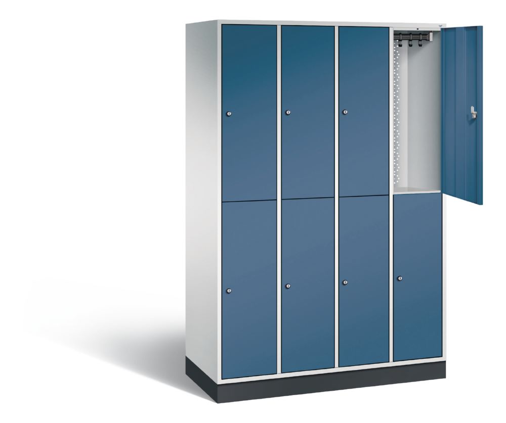 Produktbild C+P Garderobenspind doppelstöckig Intro 1950 x 1220 x 490 mm lichtgrau fernblau bild 2