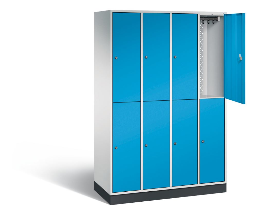 Produktbild C+P Garderobenspind doppelstöckig Intro 1950 x 1220 x 490 mm lichtgrau lichtblau bild 2