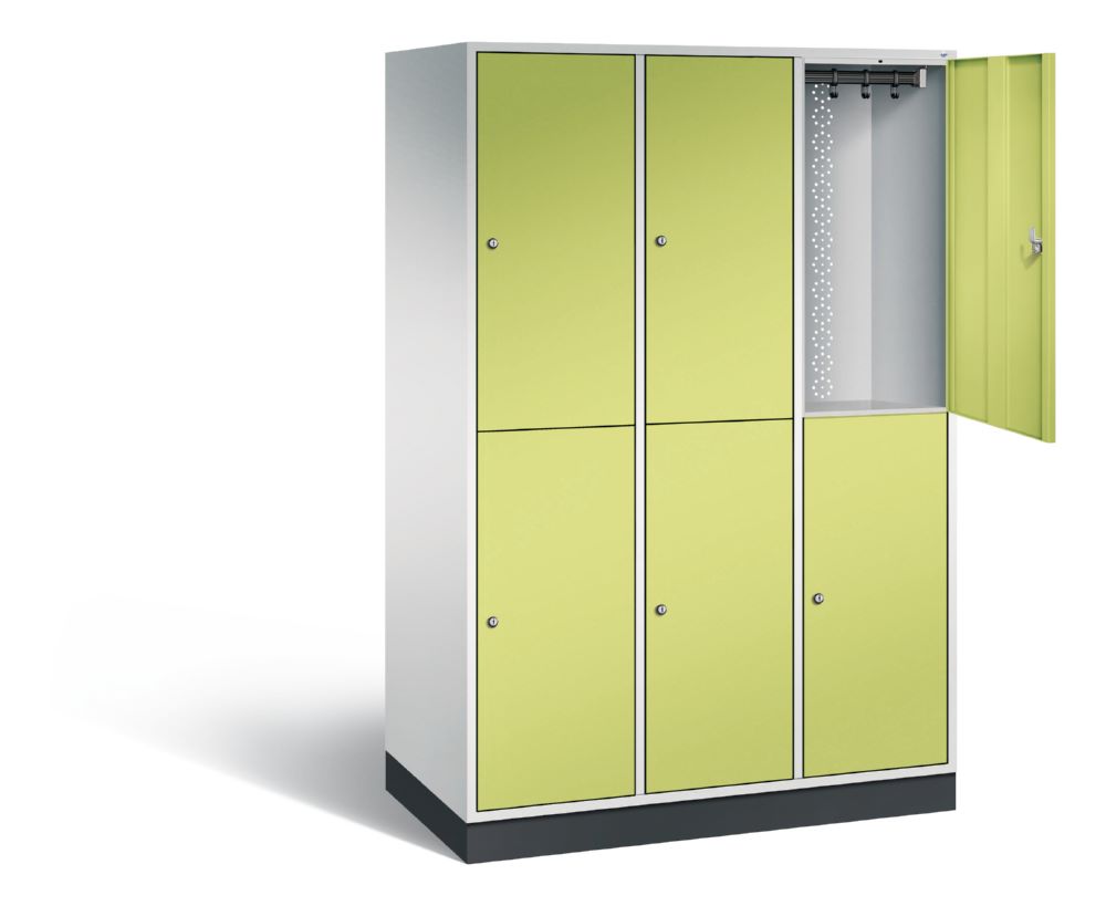 Produktbild C+P Stahl Garderobenschrank Intro XL 3 Abteile lichtgrau viridingrün bild 2