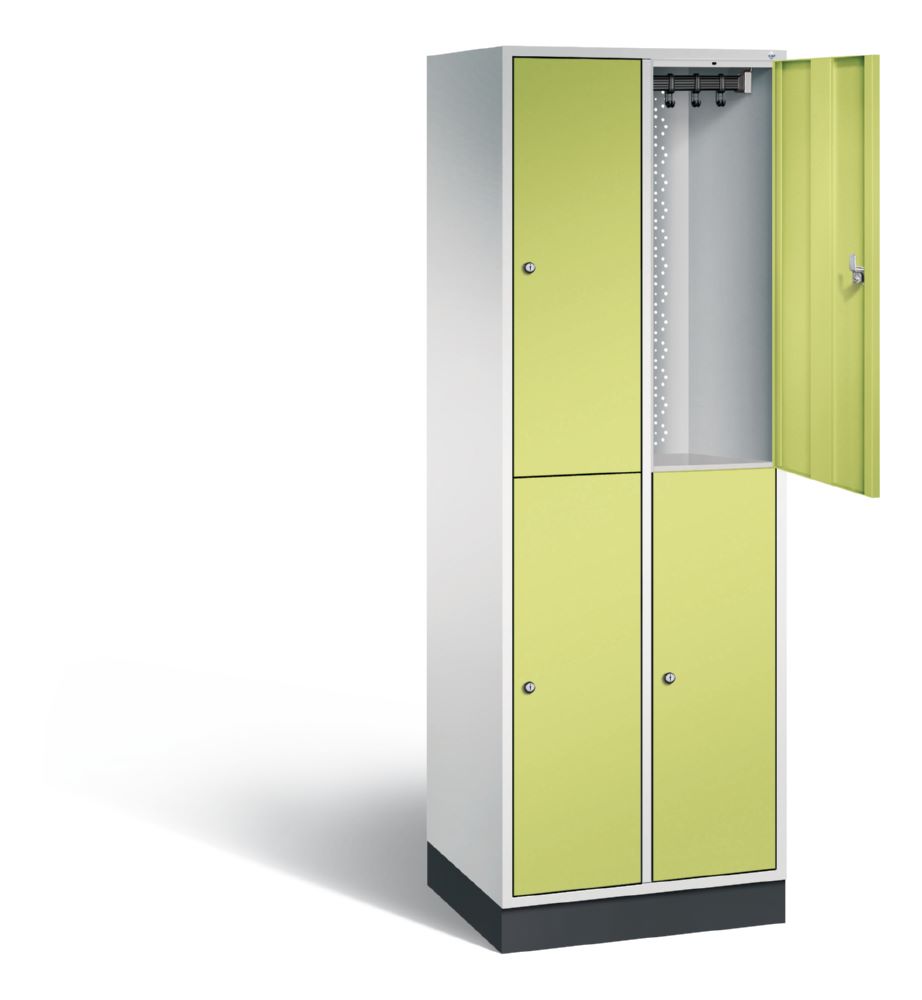Produktbild C+P Spind doppelstöckig Intro 4 Fächer viridingrü 620 x 490 x 1950 mm bild 2