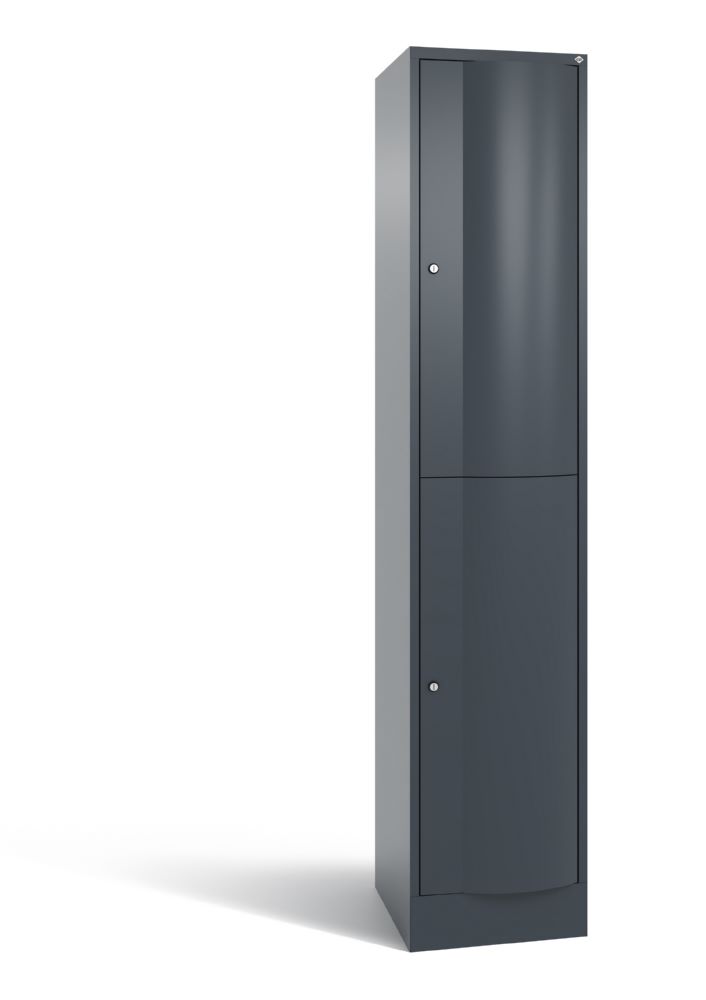 Produktbild C+P Spind doppelstöckig Resisto 1 Abteil in dunkelgrau 396 x 540 x 190 mm
