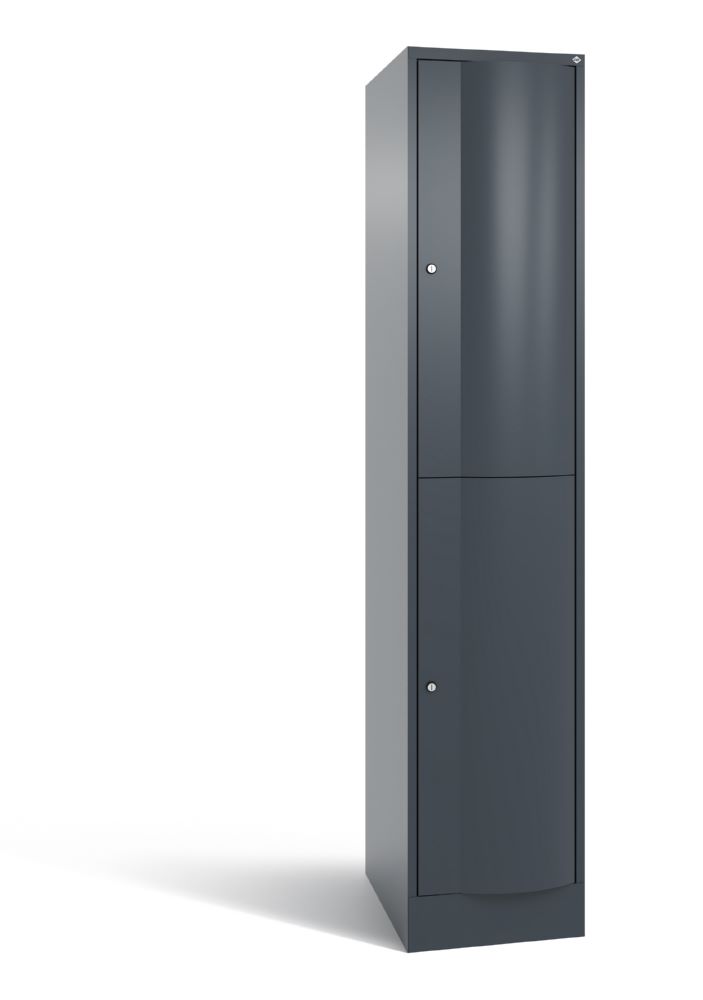 Produktbild C+P Spind doppelstöckig Resisto XL 1 Abteil anthrazit 396 x 640 x 1950 mm