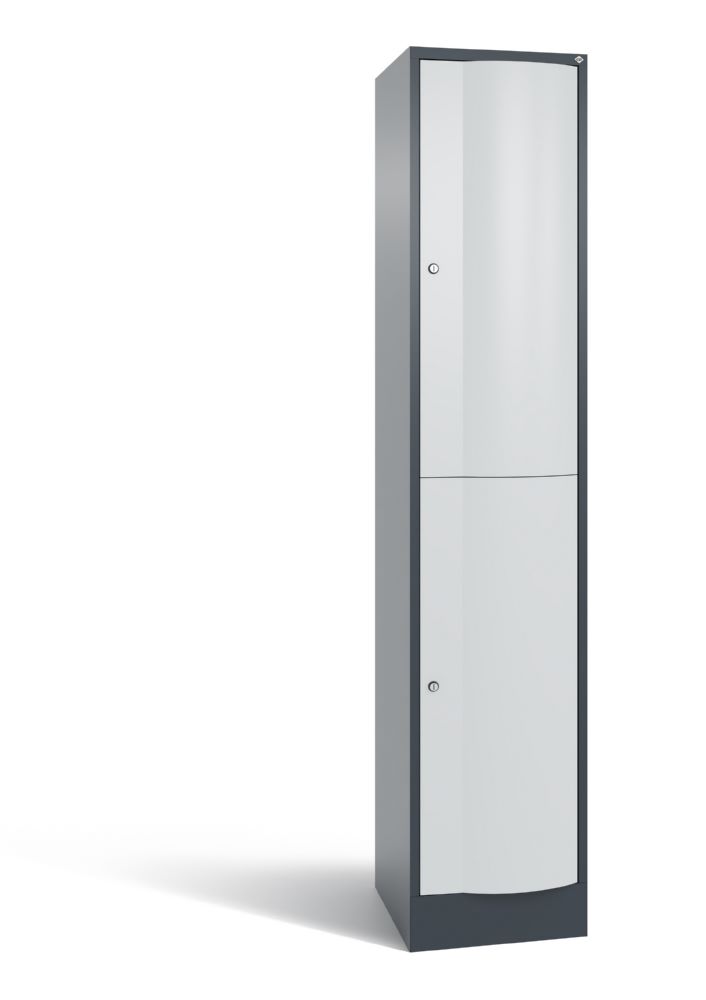 Produktbild C+P Spind doppelstöckig Resisto 1 Abteil in lichtgrau 396 x 540 x 1950 mm