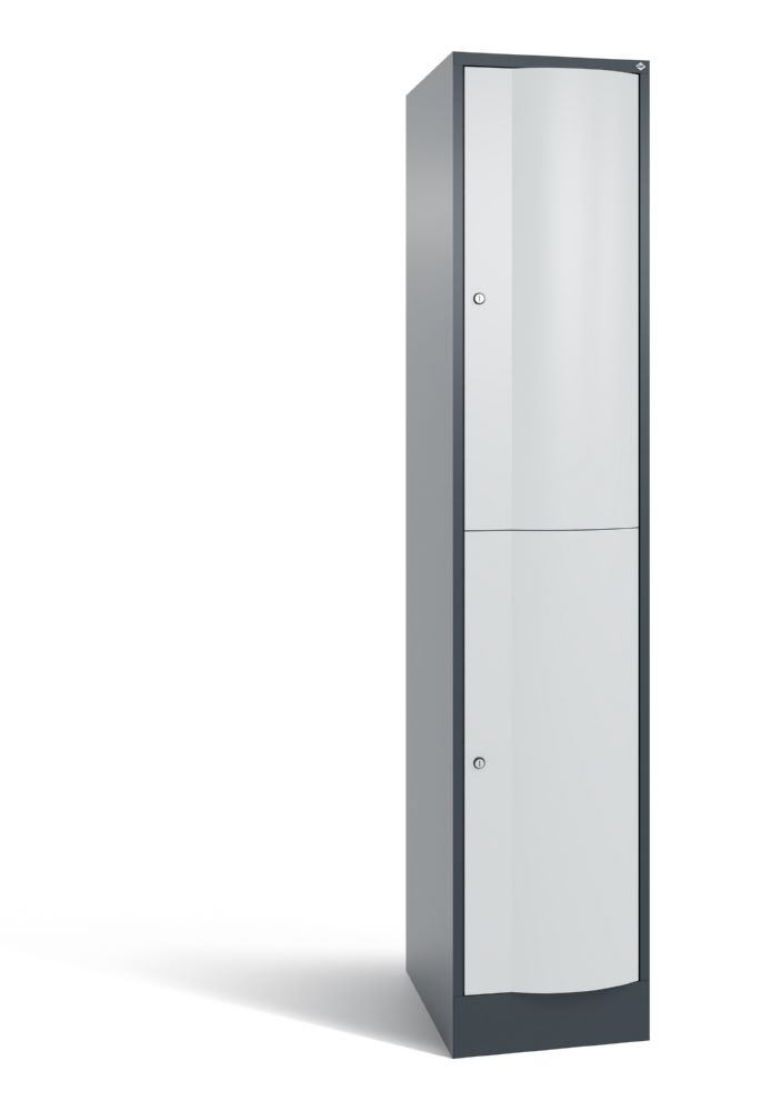 Produktbild C+P Spind doppelstöckig Resisto XL 1 Abteil anthrazit lichtgrau 396 x 640 x 1950 mm