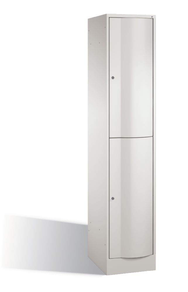 Produktbild C+P Spind doppelt Resisto 1 Abteil lichtgrau 396 x 540 x 1950 mm bild 1