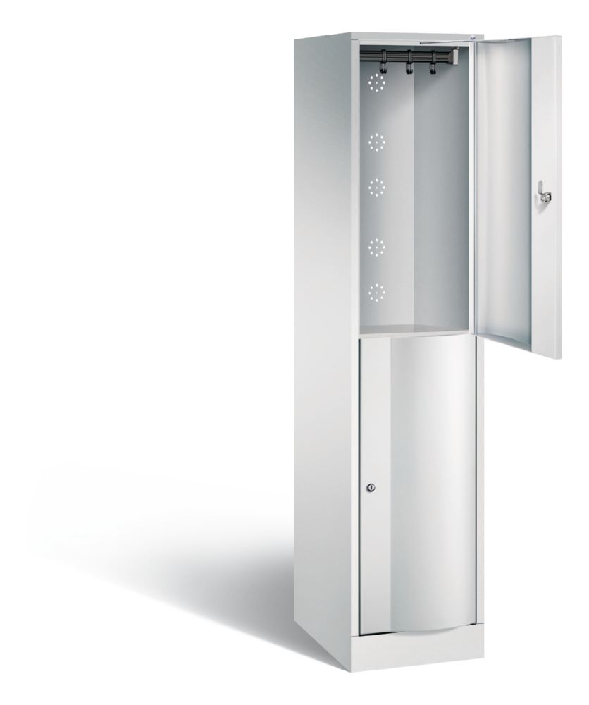 Produktbild C+P Spind doppelt Resisto 1 Abteil lichtgrau 396 x 540 x 1950 mm bild 2