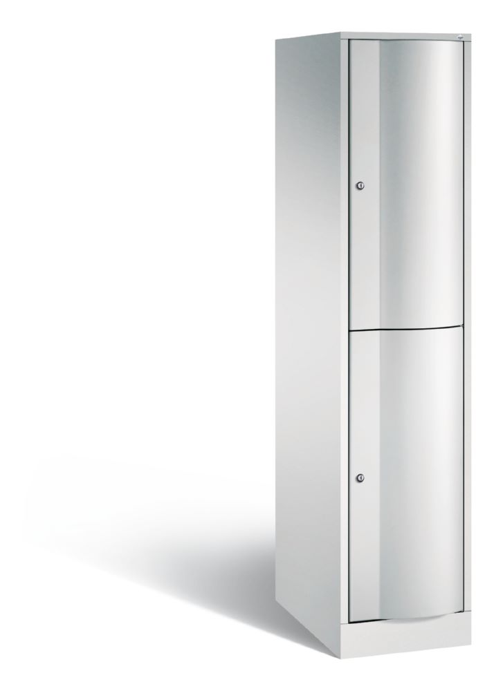 Produktbild C+P Spind doppelstöckig Resisto 1 Abteil lichtgrau 396 x 640 x 1950 mm