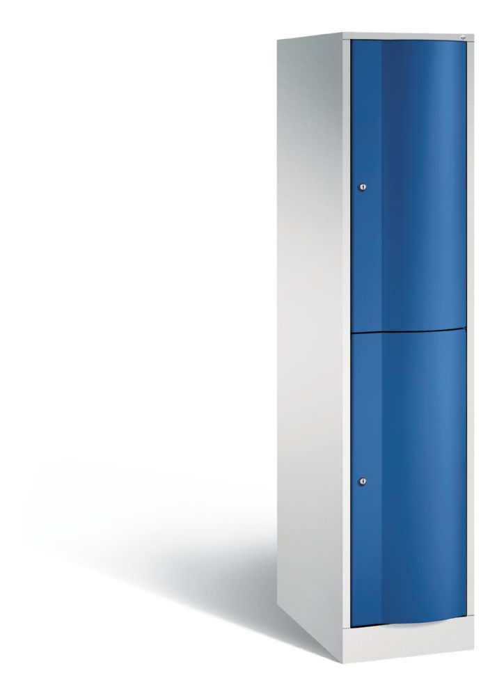 Produktbild C+P Spind doppelstöckig Resisto 1 Abteil enzianblau 396 x 640 x 1950 mm