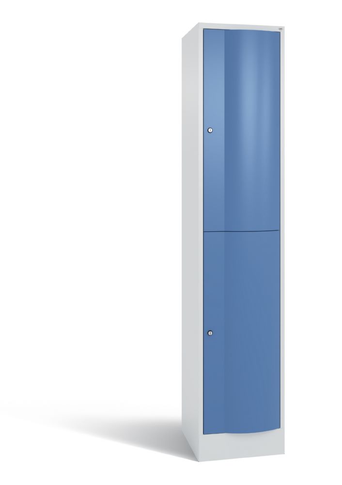 Produktbild C+P Spind doppelstöckig Resisto 1 Abteil fernblau 396 x 540 x 1950 mm