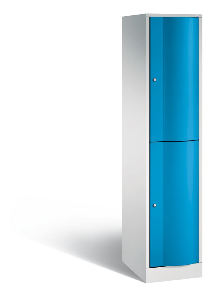 Produktbild C+P Spind doppelt Resisto 1 Abteil lichtblau grau 396 x 540 x 1950 mm bild 1
