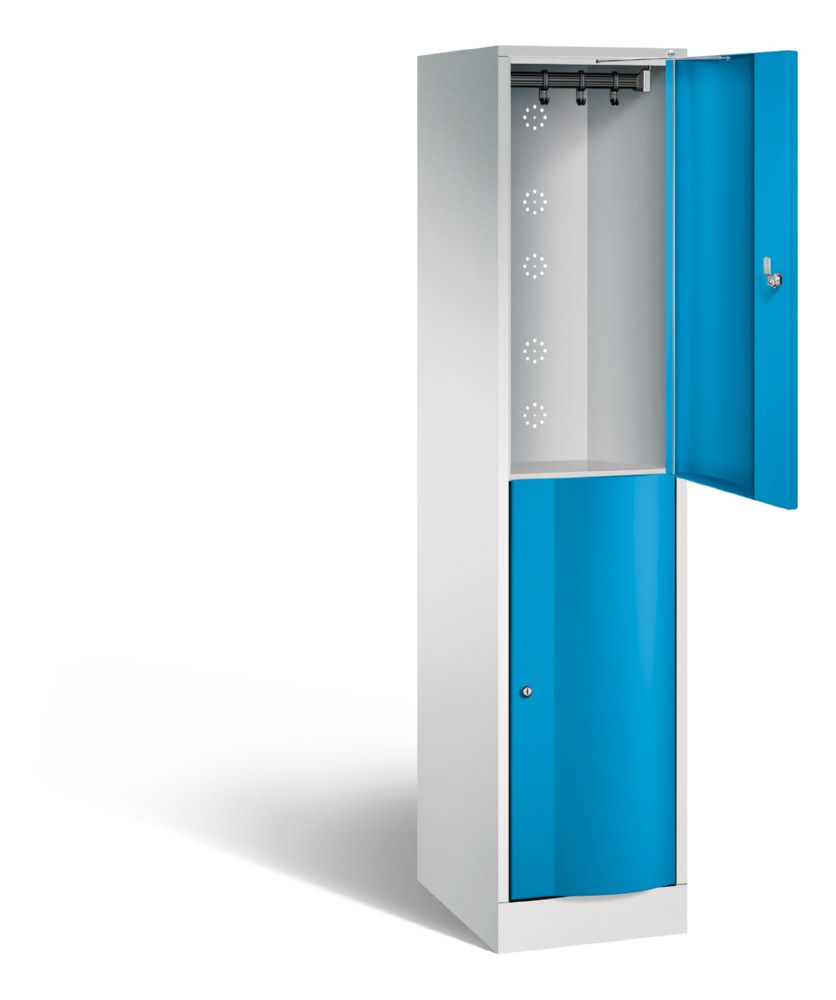 Produktbild C+P Spind doppelt Resisto 1 Abteil lichtblau grau 396 x 540 x 1950 mm bild 2