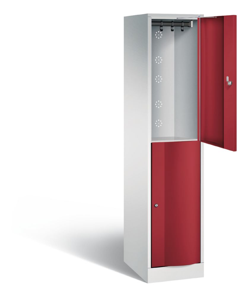 Produktbild C+P Spind doppelt Resisto 1 Abteil rubinrot 396 x 540 x 1950 mm bild 2