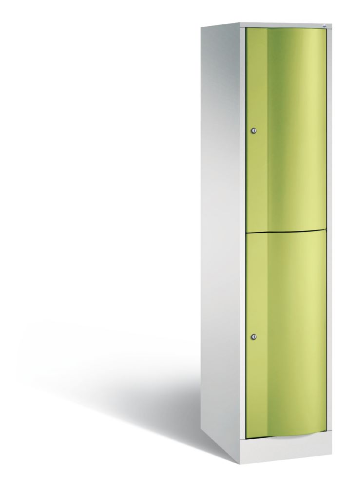 Produktbild C+P Spind doppelt Resisto 1 Abteil in viridingrün 396 x 540 x 1950 mm bild 1