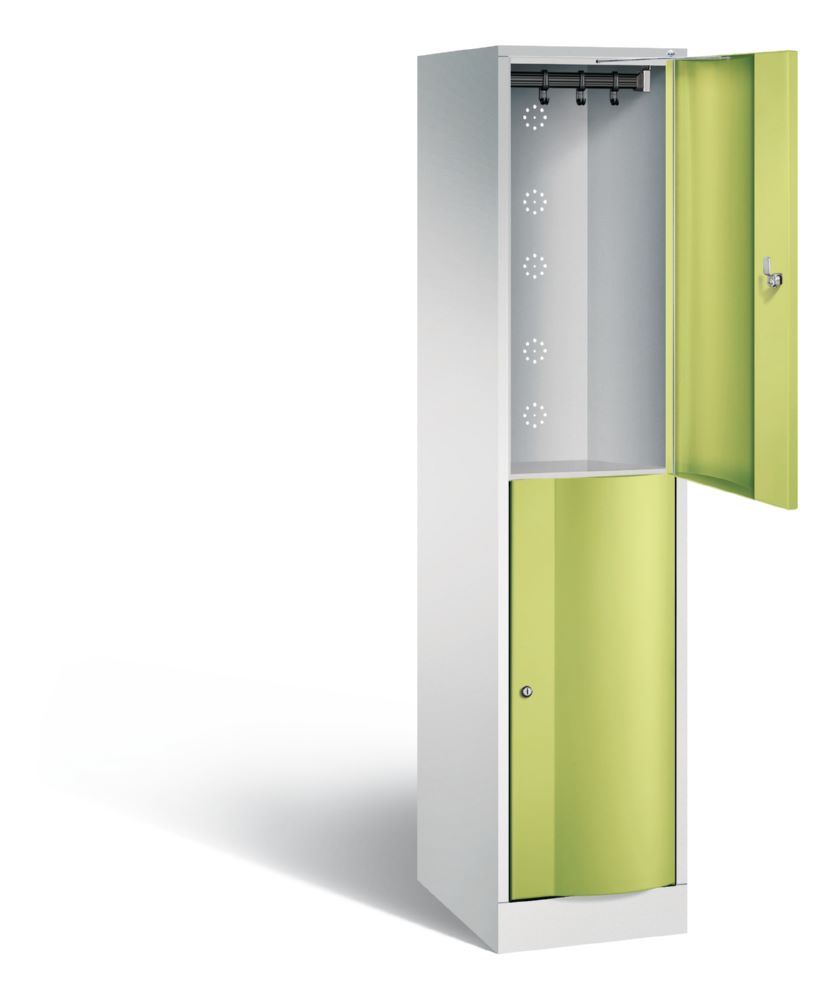 Produktbild C+P Spind doppelt Resisto 1 Abteil in viridingrün 396 x 540 x 1950 mm bild 2