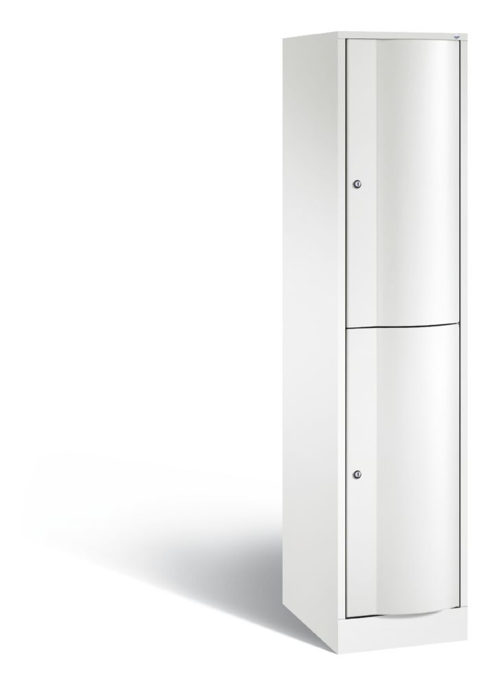 Produktbild C+P Spind doppelstöckig Resisto in weiß 396 x 540 x 1950 mm bild 1