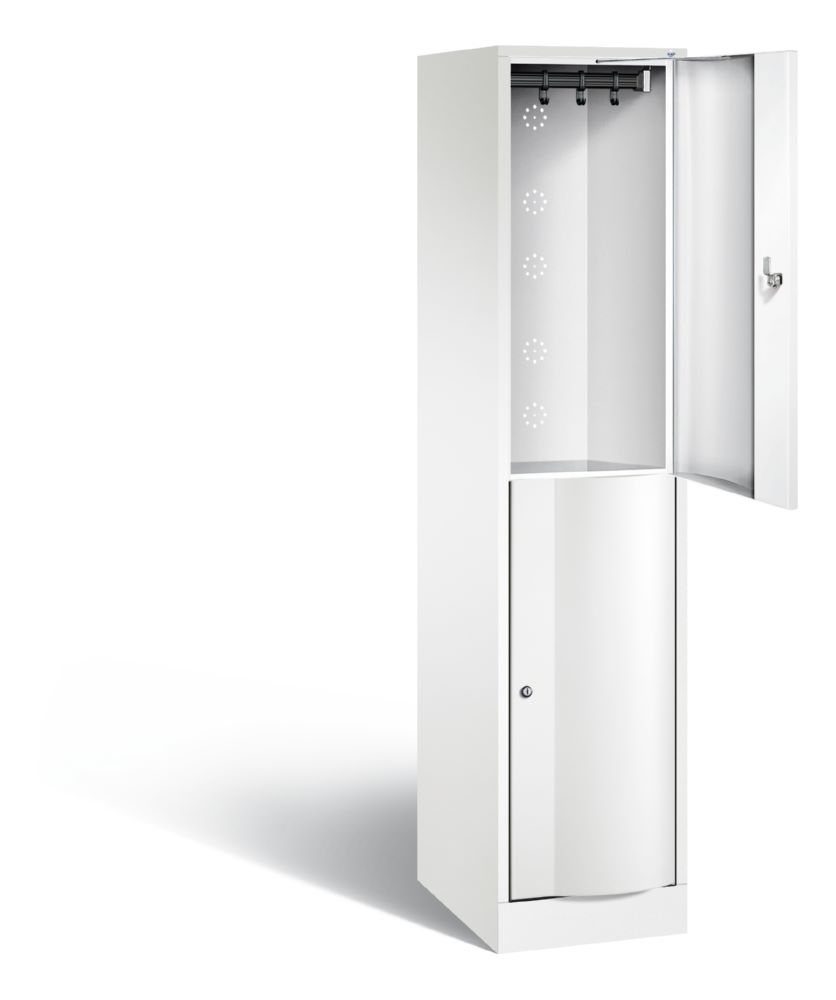 Produktbild C+P Spind doppelstöckig Resisto in weiß 396 x 540 x 1950 mm bild 2