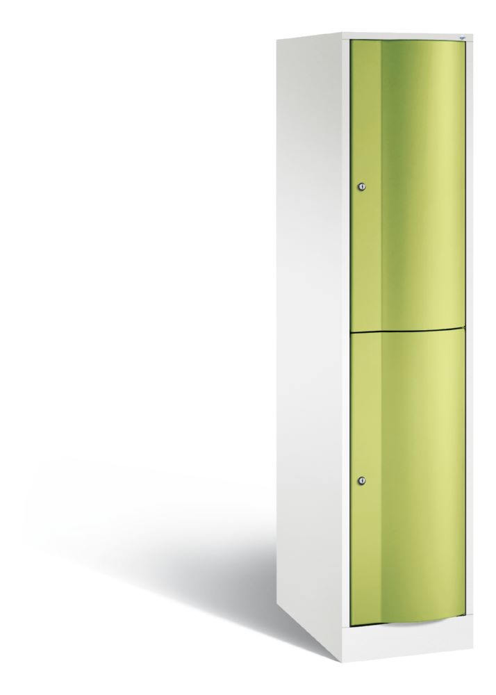 Produktbild C+P Spind doppelstöckig Resisto 1 Abteil viridingrün 396 x 640 x 1950 mm bild 1