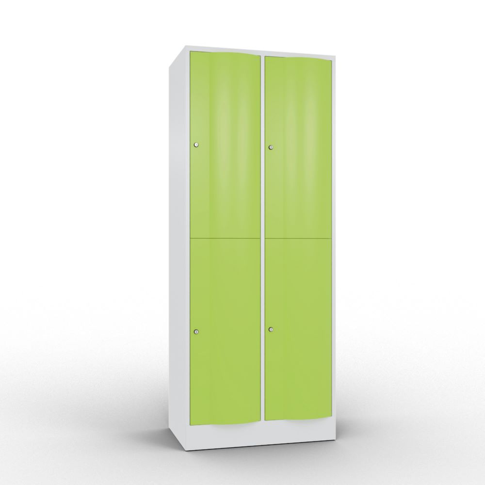 Produktbild C+P Garderobenspind doppelstöckig Resisto 1950 x 772 x 540 mm lichtgrau viridingün