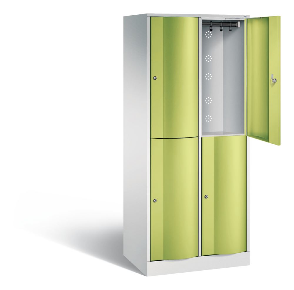 Produktbild C+P Garderobenspind doppelstöckig Resisto 1950 x 772 x 540 mm lichtgrau viridingün bild 2