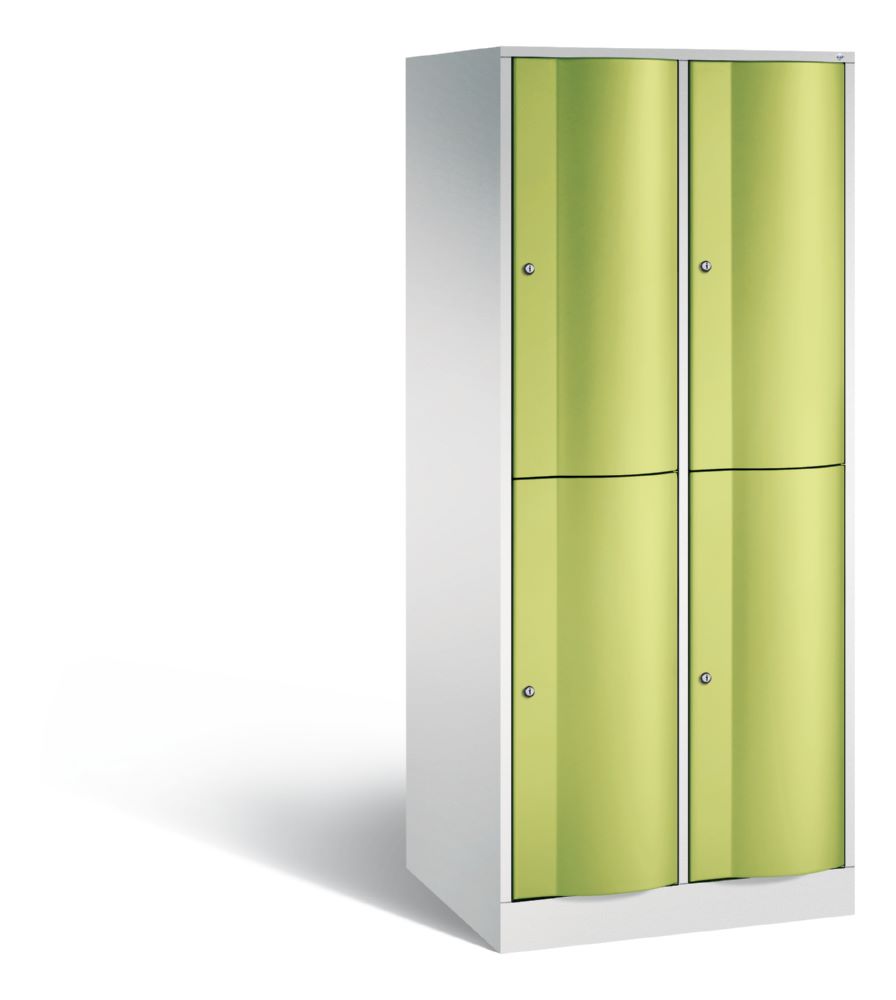 Produktbild C+P Garderobenspind doppelstöckig Resisto 1950 x 772 x 640 mm lichtgrau viridingrün