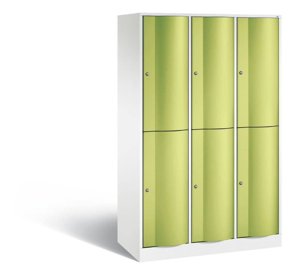 Produktbild C+P Garderobenspind doppelstöckig Resisto 1950 x 1148 x 540 mm 3 Abteile