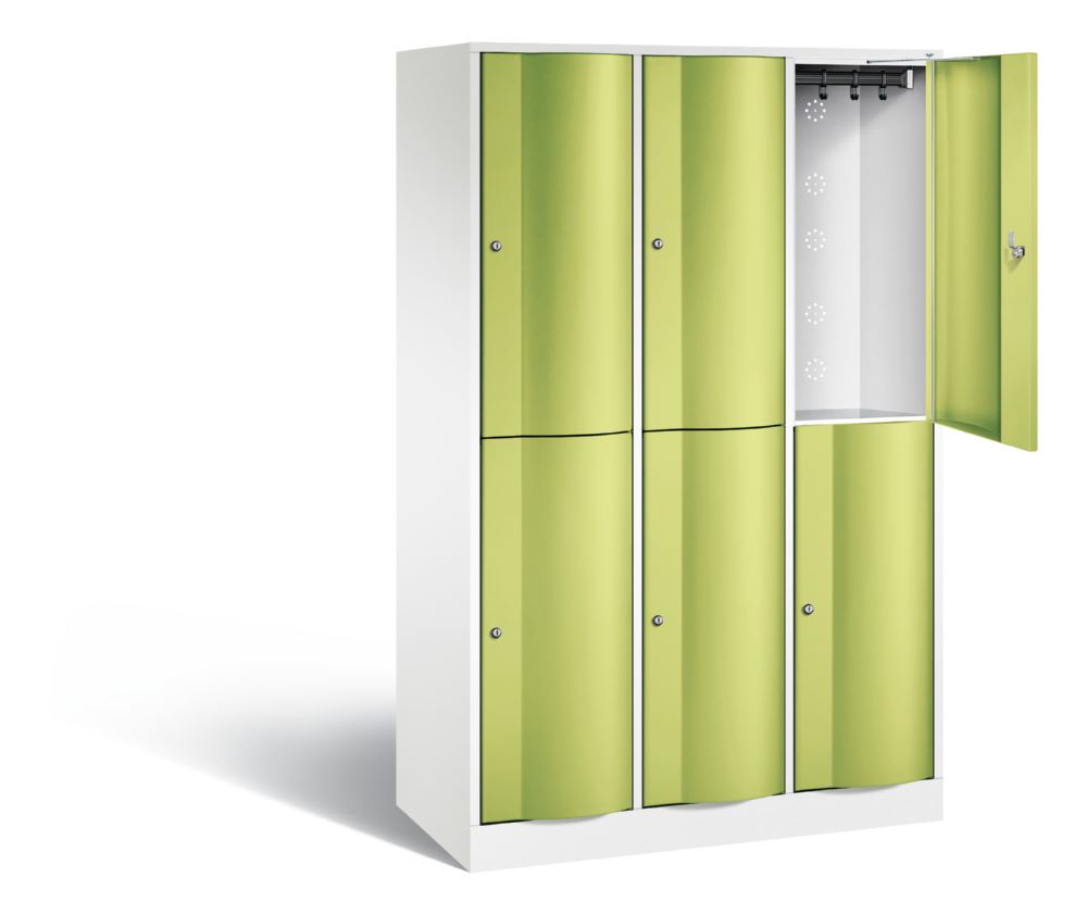 Produktbild C+P Garderobenspind doppelstöckig Resisto 1950 x 1148 x 540 mm 3 Abteile bild 2
