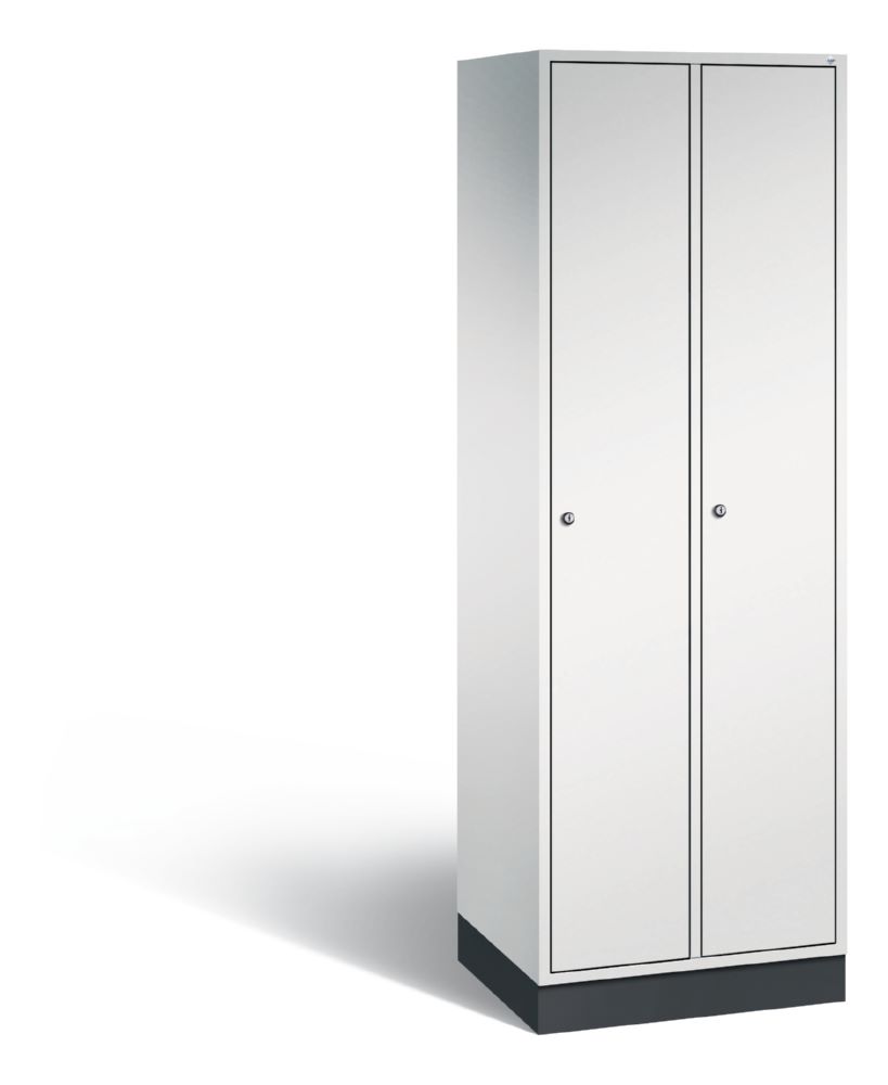 Produktbild C+P Garderobenspind Intro 2 Abteile 1950 x 620 x 490 mm in lichtgrau