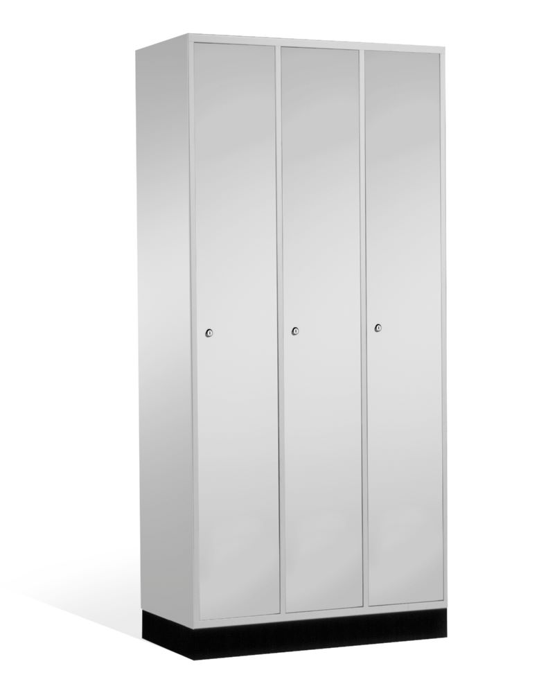 Produktbild C+P Garderobenspind Intro 3 Abteile 1950 x 920 x 490 mm in lichtgrau