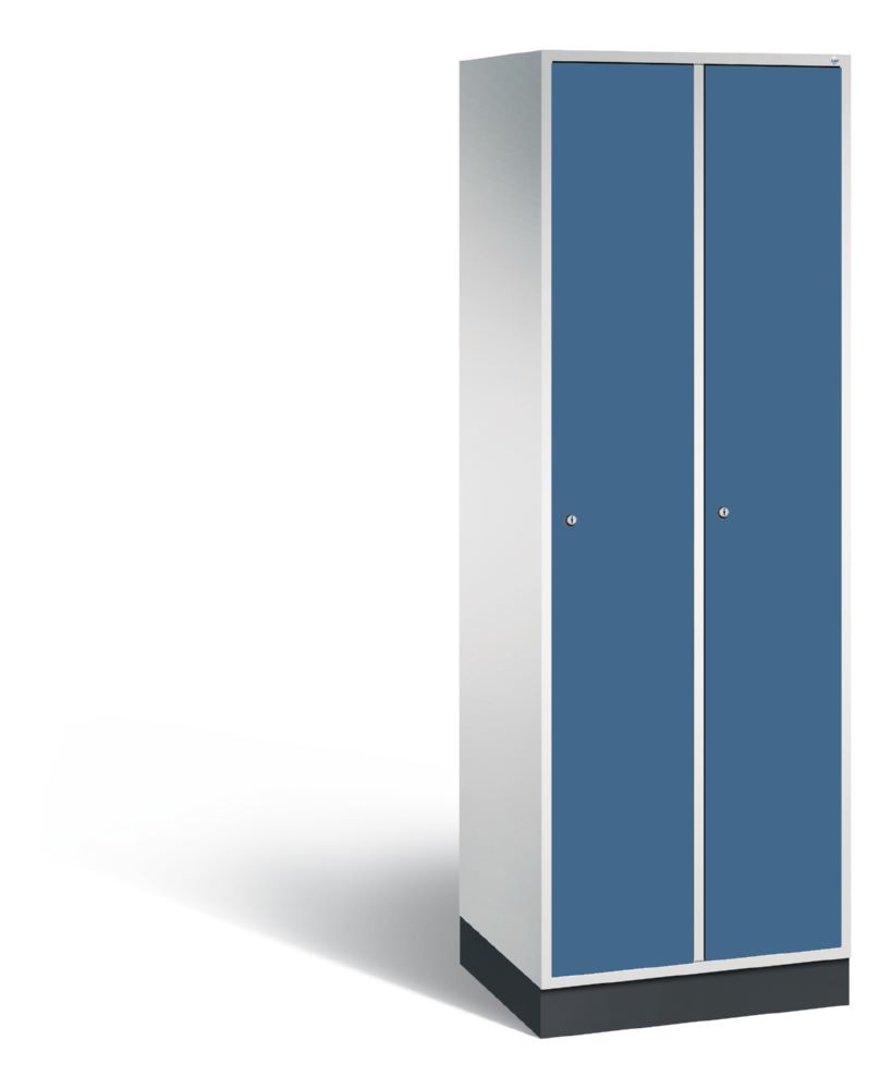Produktbild C+P Garderobenscpind Intro 2 Abteile 1950 x 620 x 490 mm lichtgrau fernblau