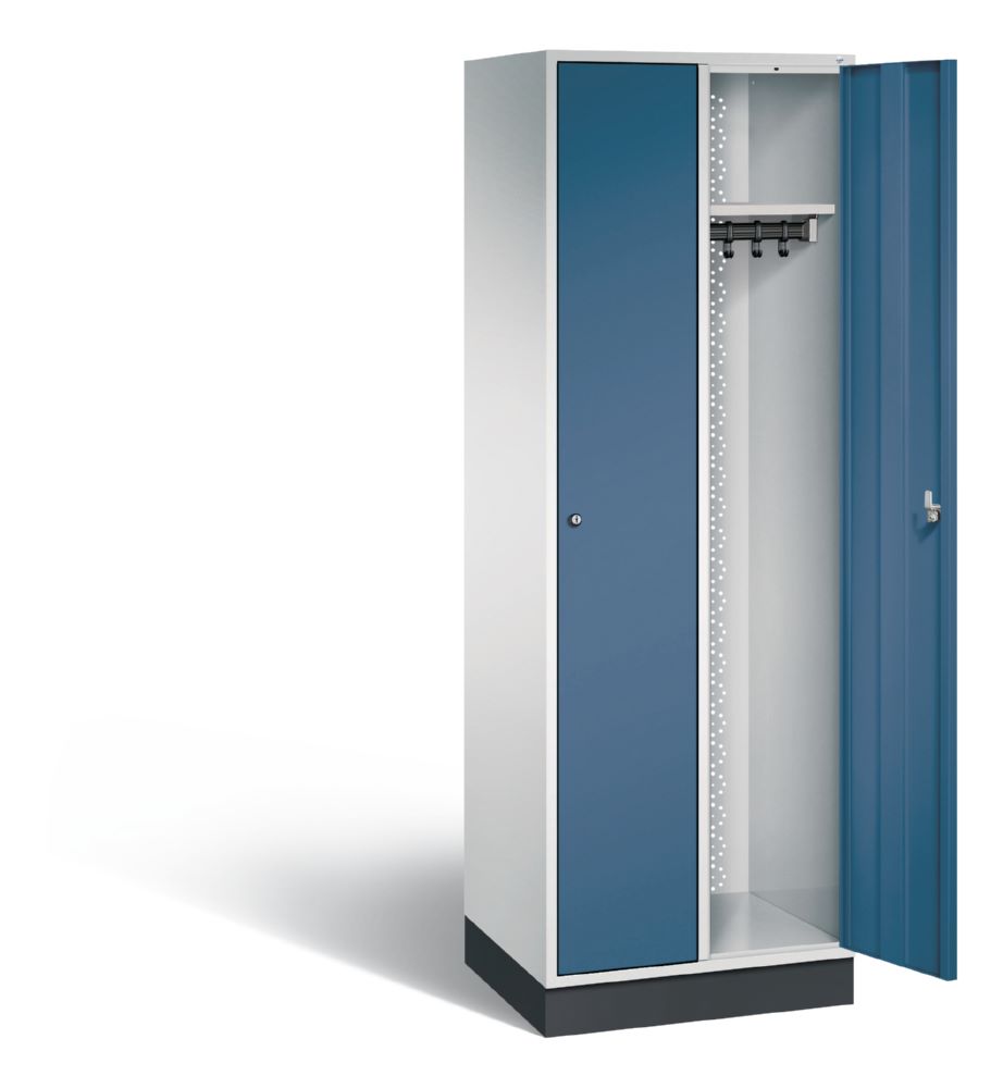 Produktbild C+P Garderobenscpind Intro 2 Abteile 1950 x 620 x 490 mm lichtgrau fernblau bild 2