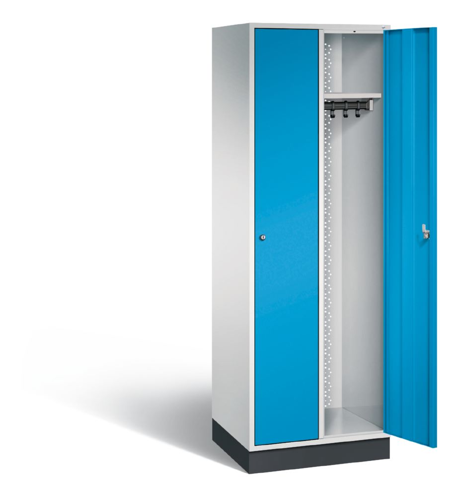 Produktbild C+P Garderobenspind Intro 2 Abteile 1950 x 620 x 490 mm lichtgrau lichtblau bild 2