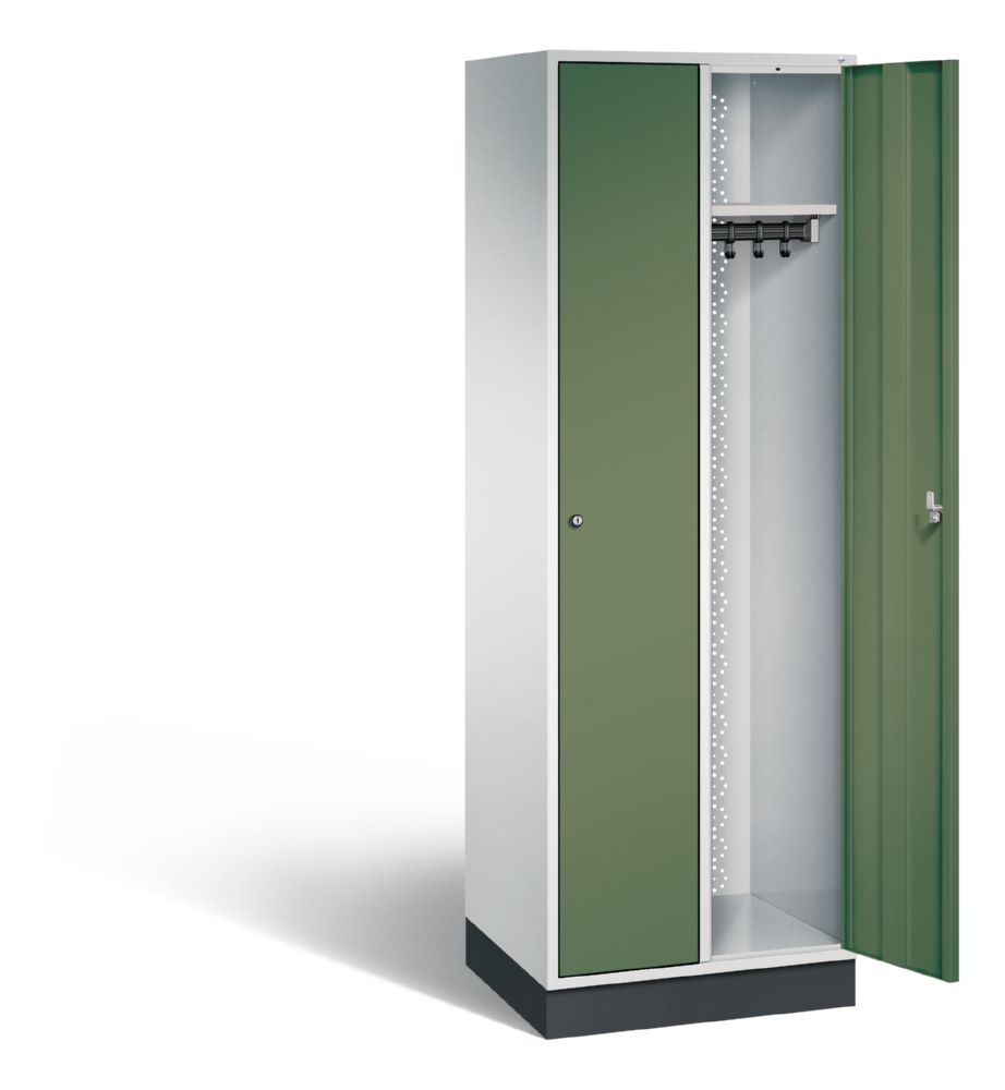 Produktbild C+P Spind Intro 2 Abteile 1950 x 620 x 490 mm mit Garderobenstange bild 2