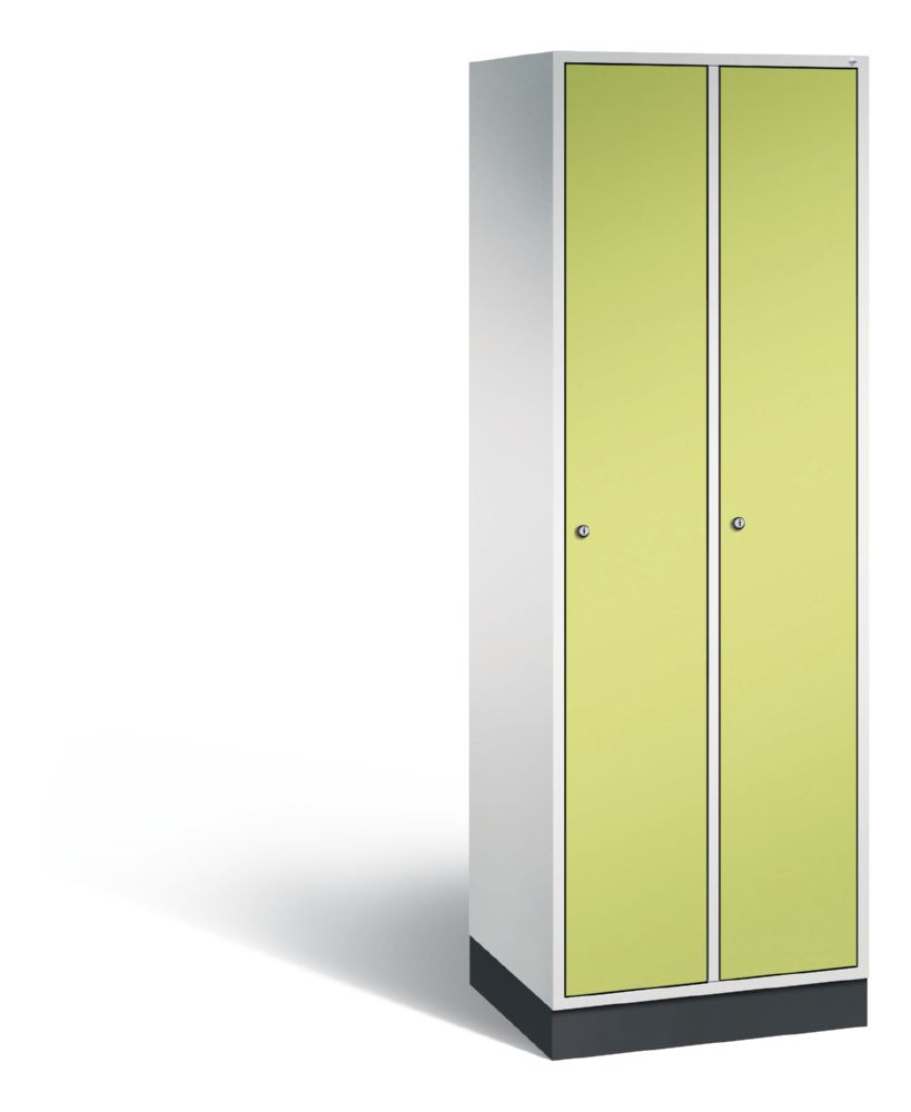 Produktbild C+P Garderobenspind Intro 2 Abteile 1950 x 620 x 490 mm lichtgrau viridingrün