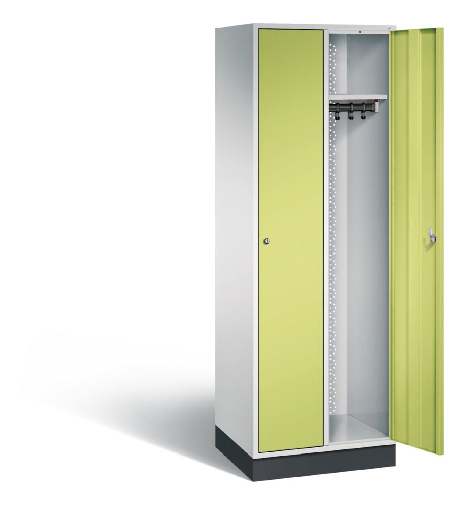 Produktbild C+P Garderobenspind Intro 2 Abteile 1950 x 620 x 490 mm lichtgrau viridingrün bild 2