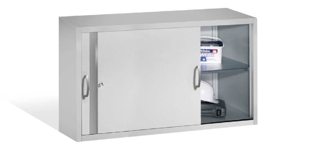 Produktbild C+P Stahl Schiebetürenschrank als Aufsatz Acurado 2000 lichtgrau B 1600 mm bild 3
